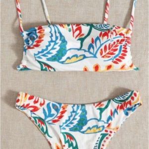 Shein Tropical Print Bikini • Multicolor